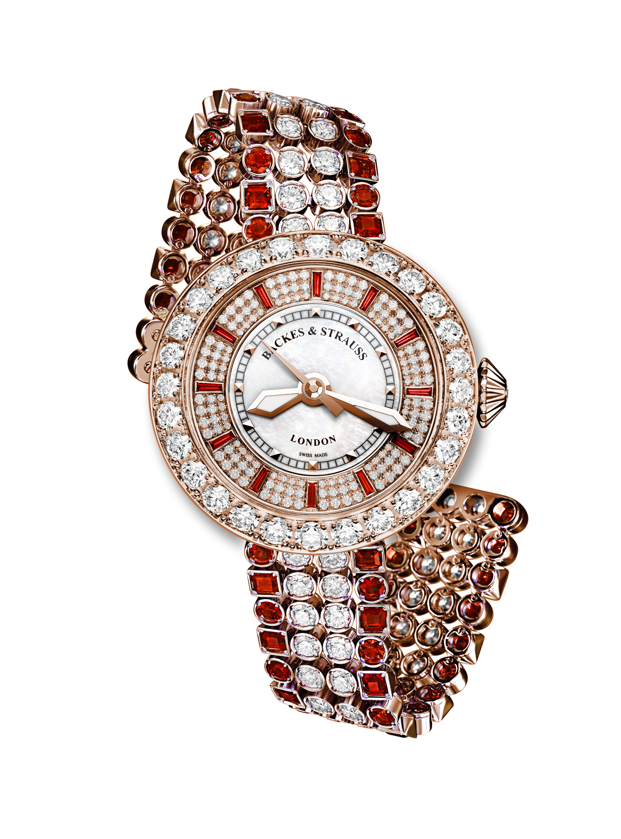 Piccadilly Princess 37 red rose diamond watch 