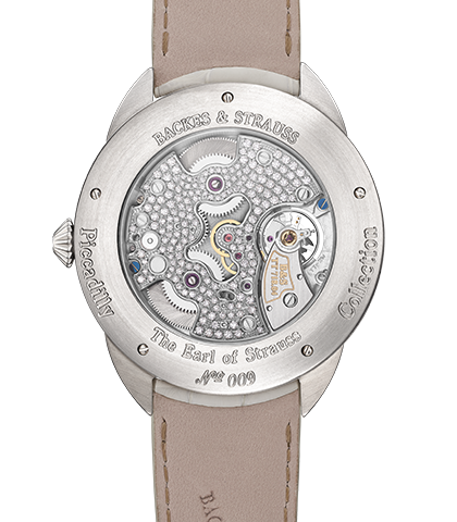 Earl of Strauss Brilliant diamond watch back case