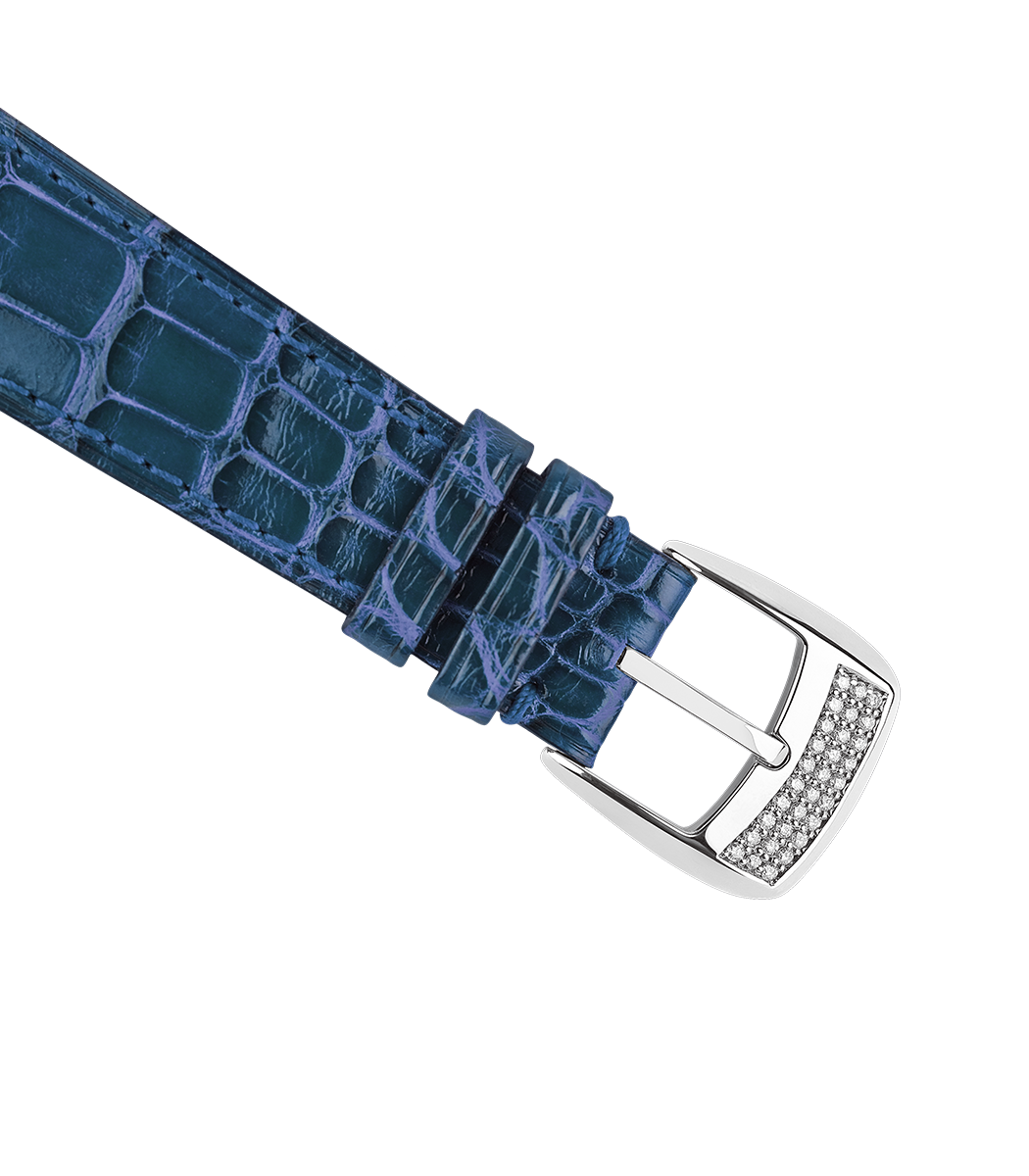 Regent 1609 AD 4047 limited edition diamond watch blue alligator strap