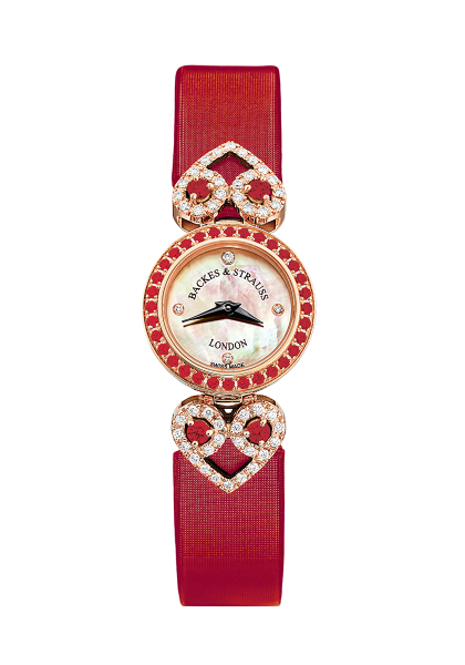 Miss Victoria Red Rose luxury diamond watch