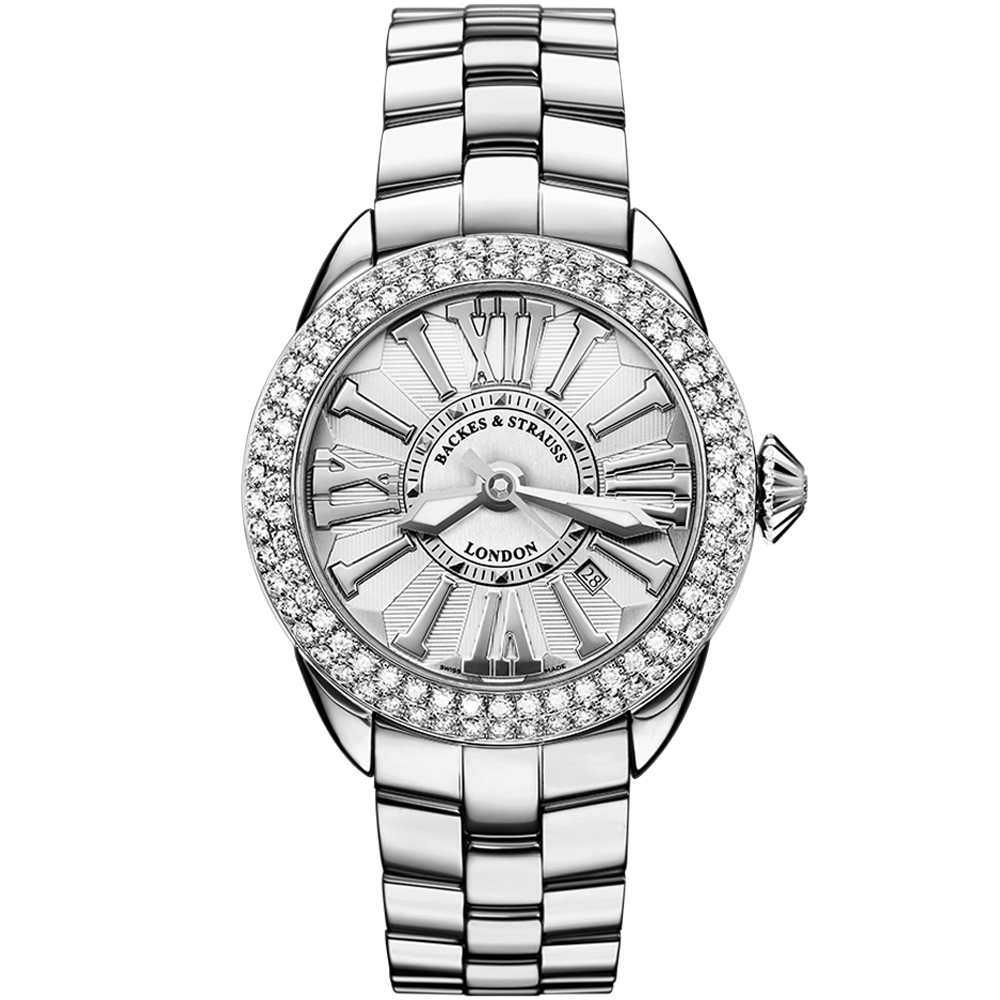 Piccadilly Steel 40 SP diamond set case watch