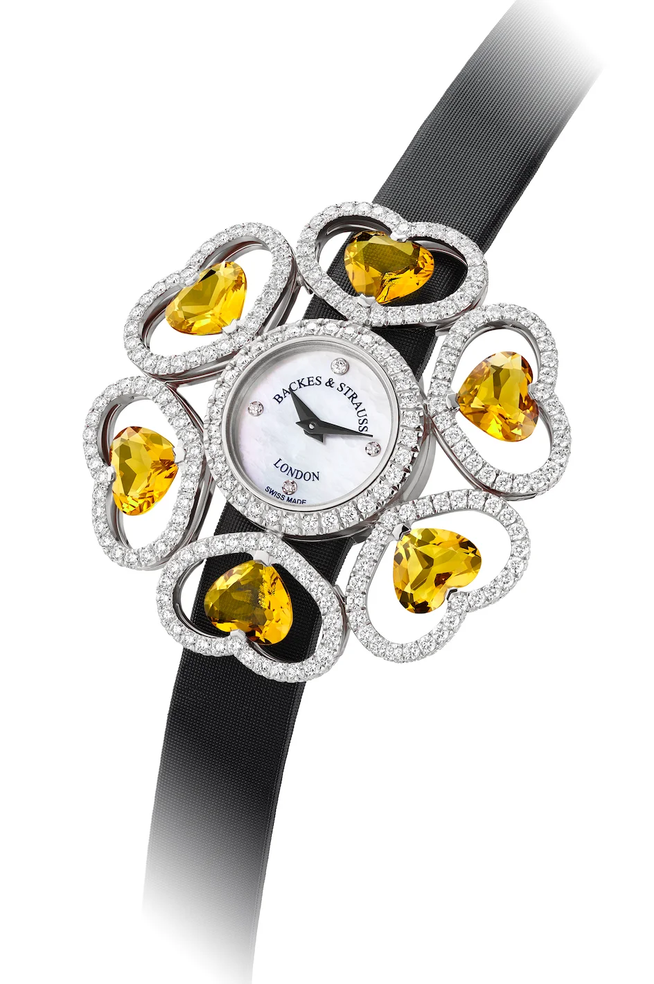 Countess Victoria Imperial Topaz luxury diamond watch side-shot