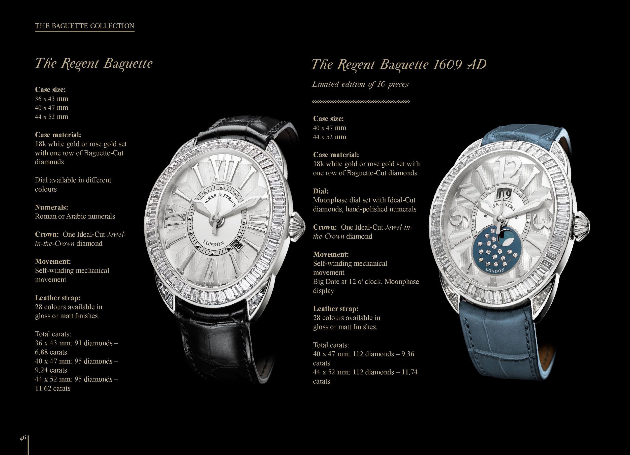 Regent Baguette 4047 and 1609 AD watch