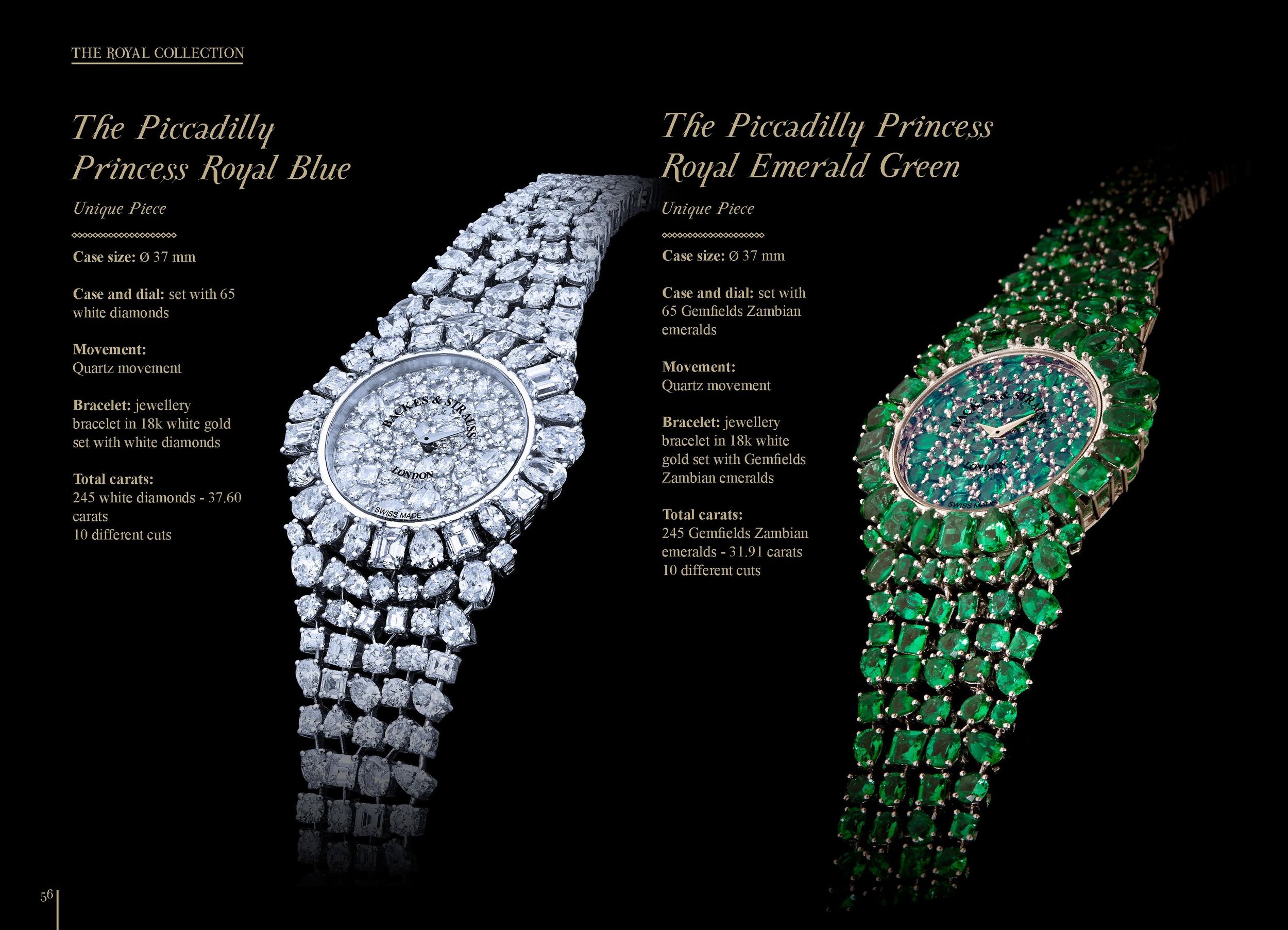 The Piccadilly Princess Royal Emerald Green and Blue masterpiece