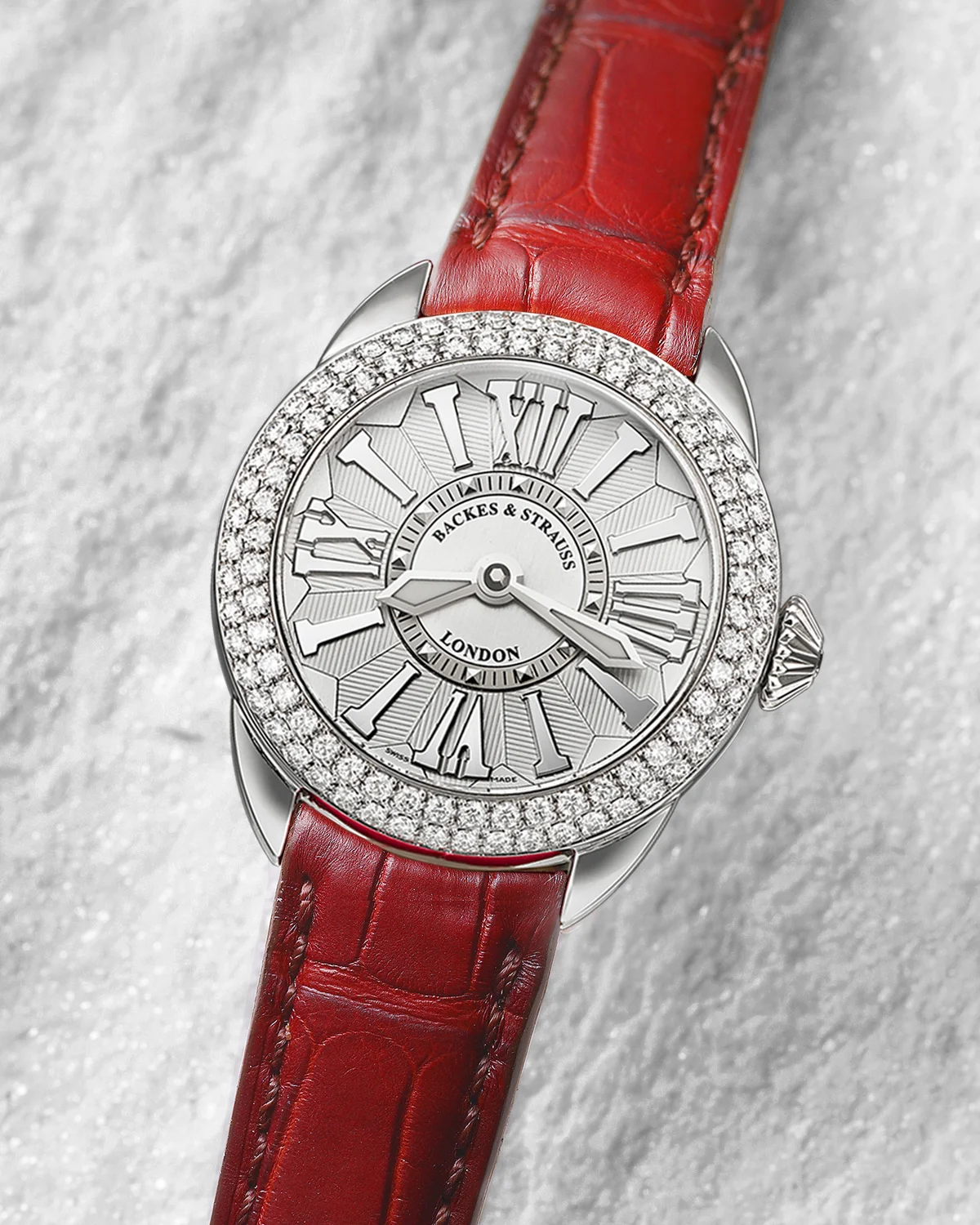 Piccadilly Steel 37 SP Steel Diamond watch for her