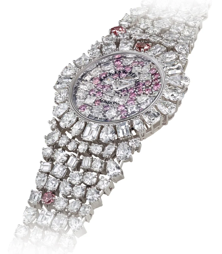 Piccadilly Princess Royal Pink heart diamond watch