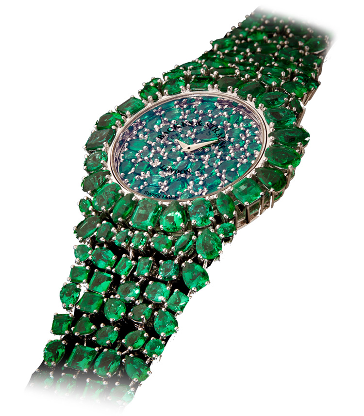 Piccadilly Princess Royal Emerald Green luxury diamond watch