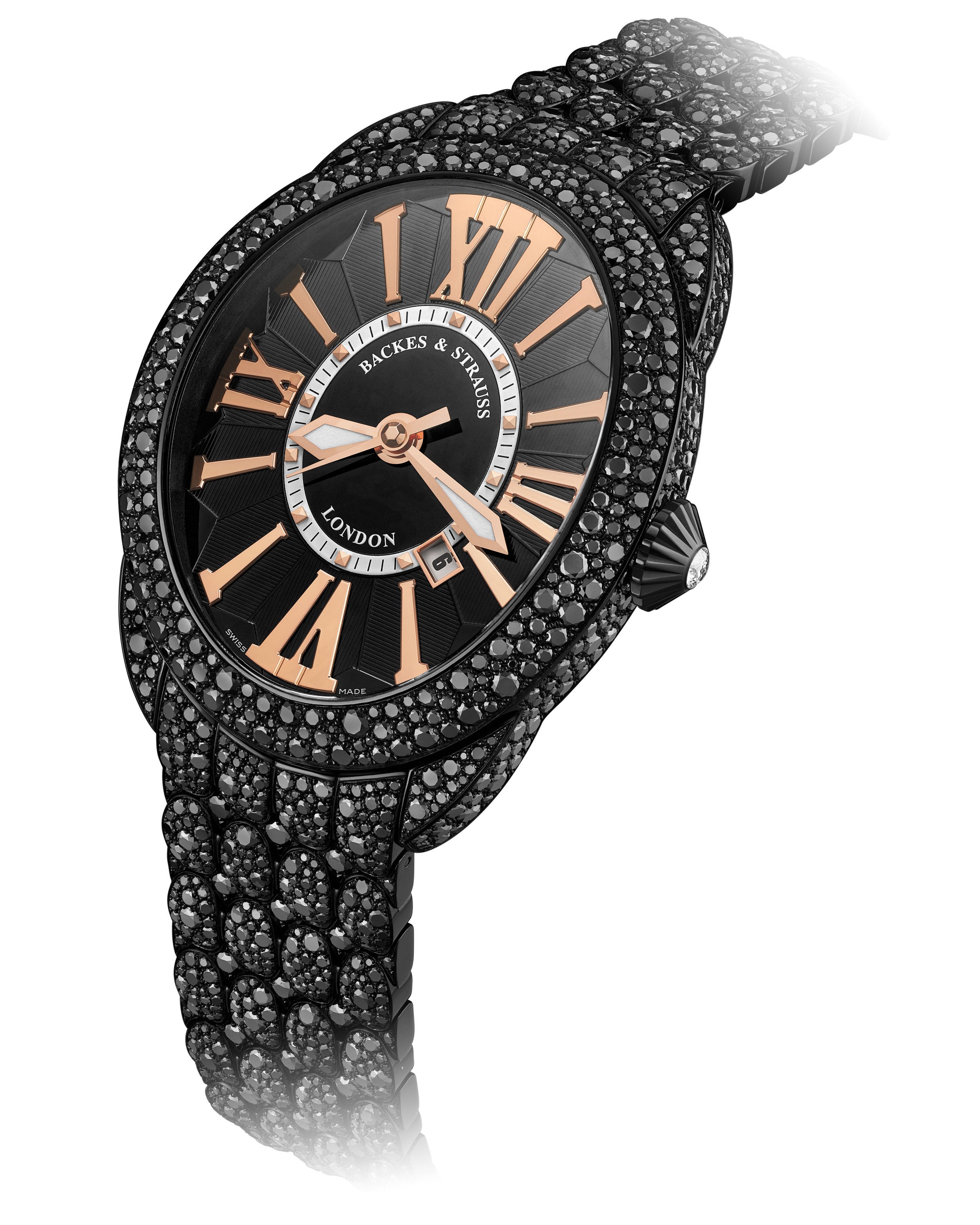 Regent Royal Black Knight diamond watch side-shot
