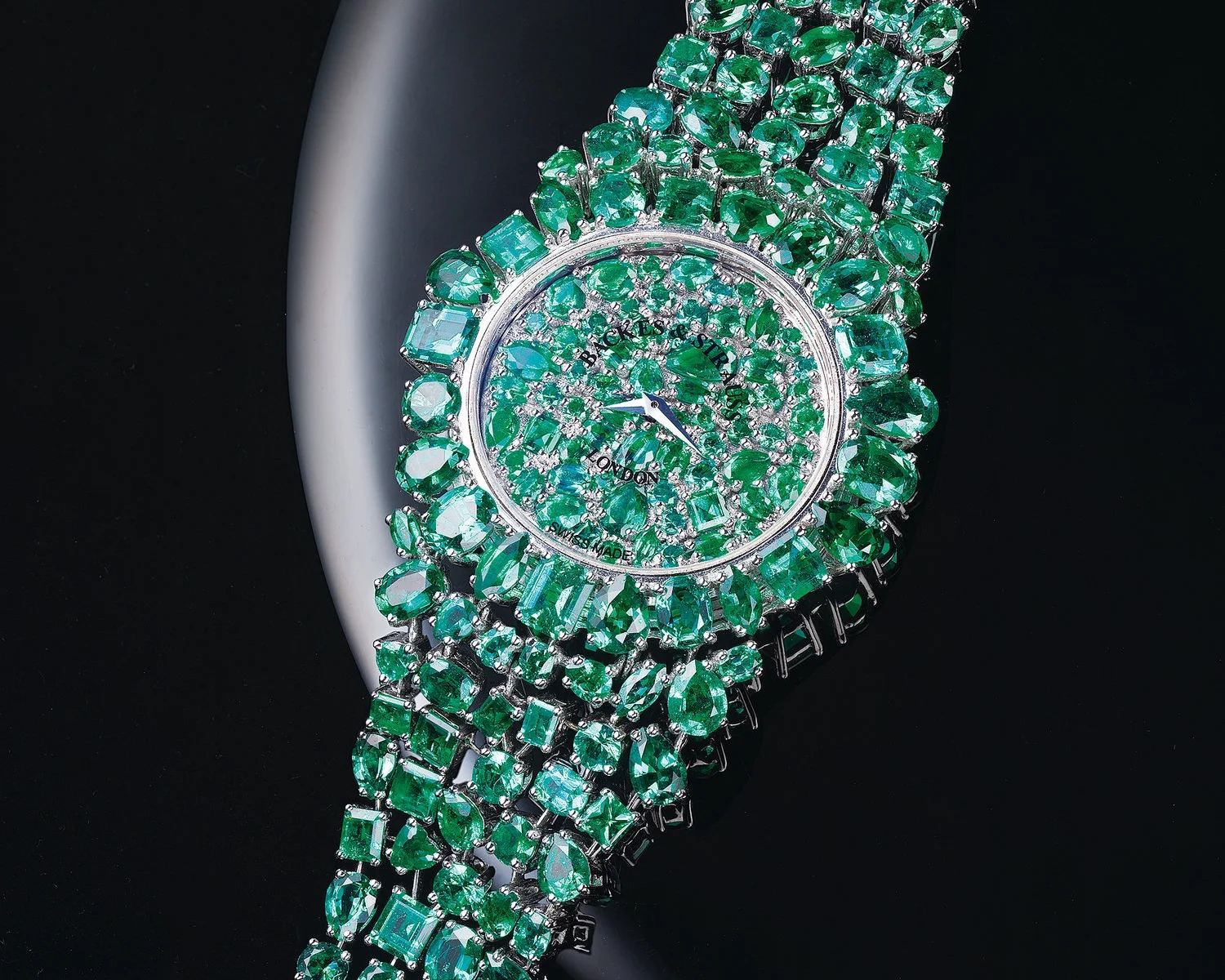 Piccadilly Princess Royal Emerald Green diamond encrusted watch