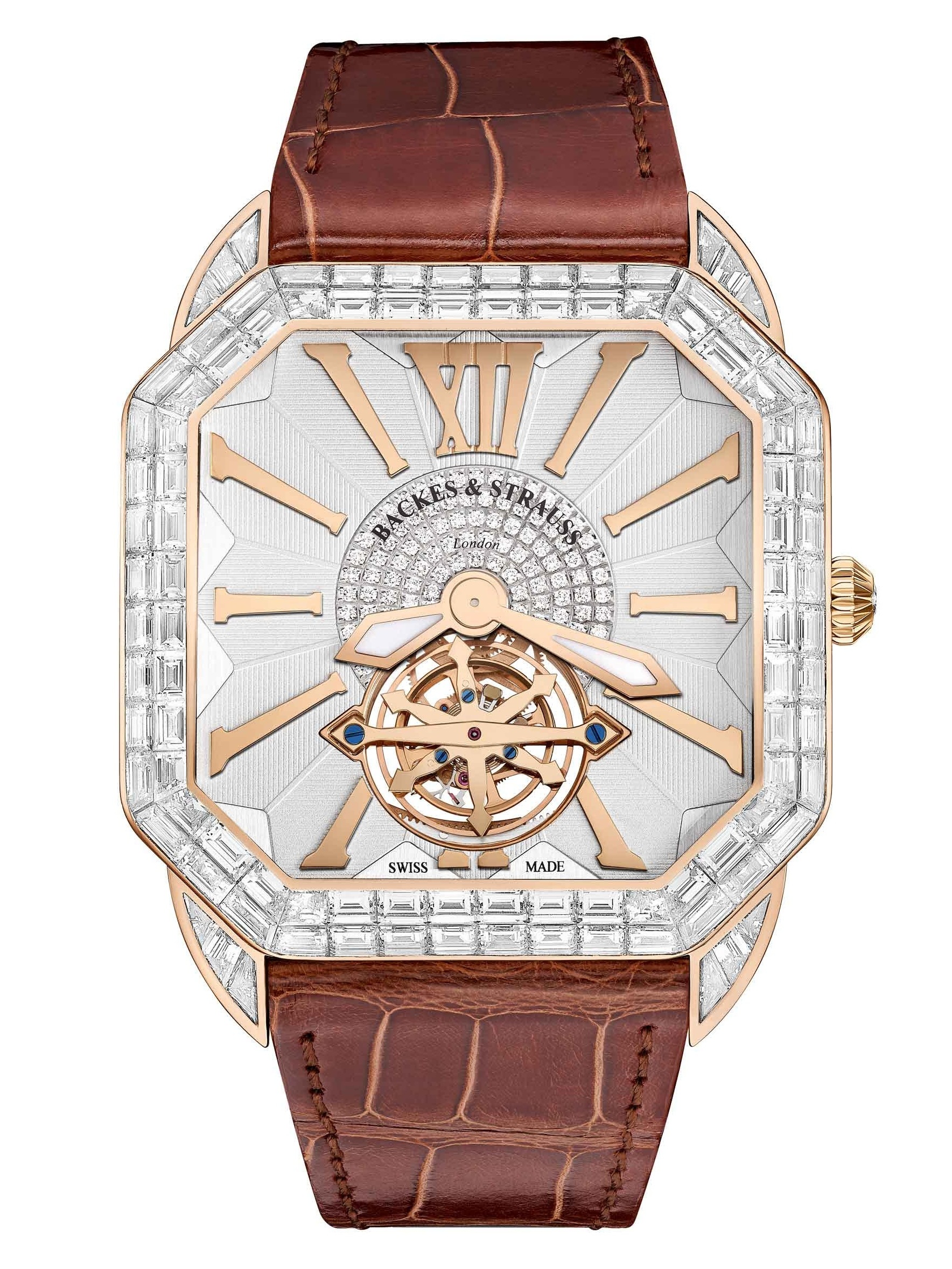 Berkeley Renaissance Duke Tourbillon Baguette diamond watch for men and women