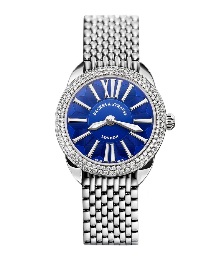 Strauss Regent Luxury Diamond Steel Watches - Backes 3643 — &