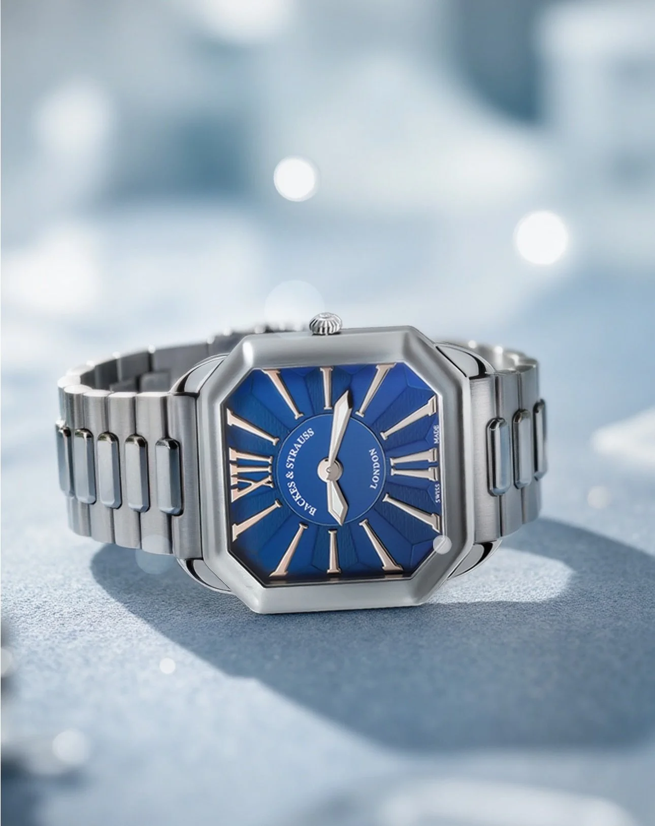 The Berkeley W1 with our signature blue dial built for everyday elegance.