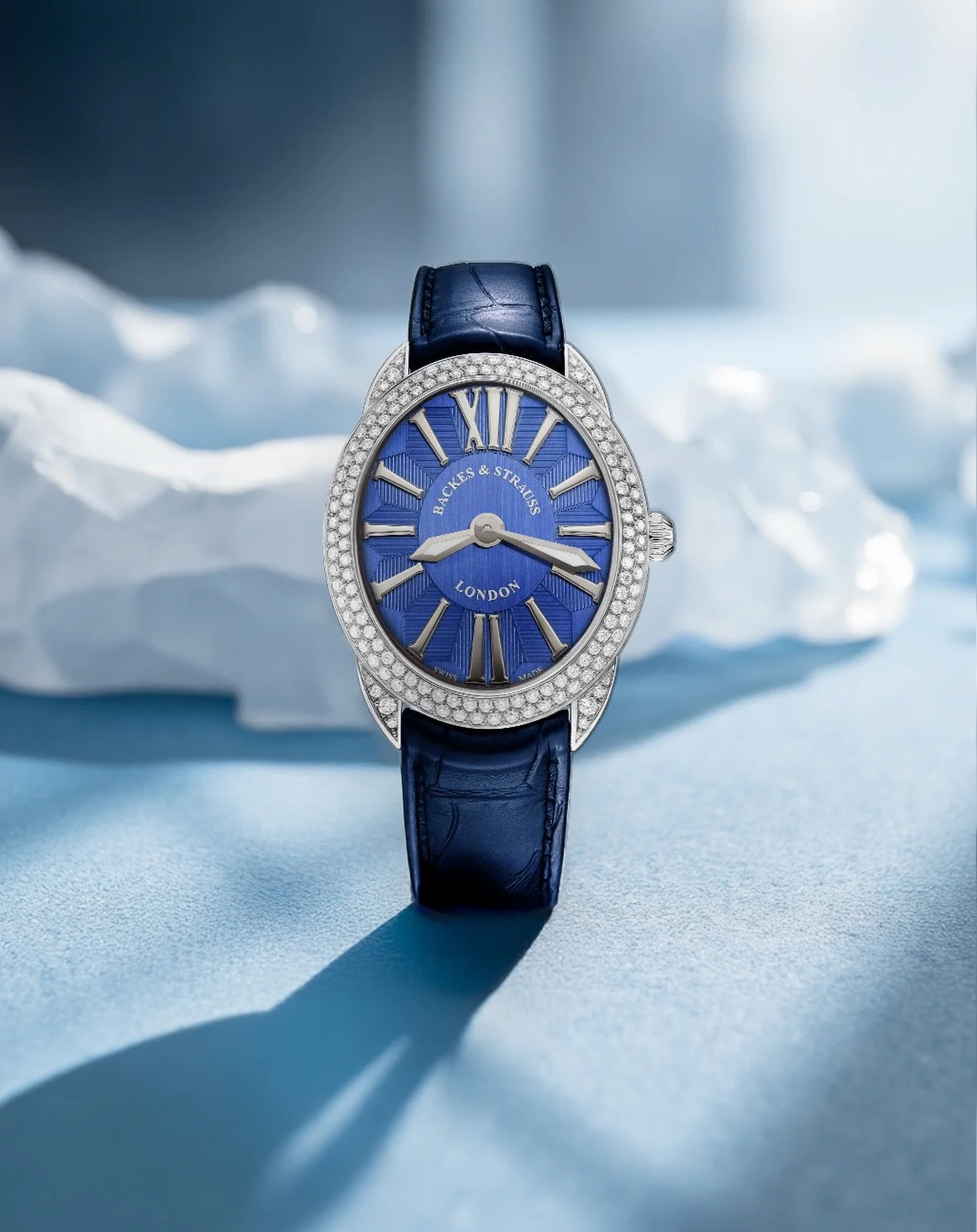 The Regent Renaissance pairing a blue dial with a diamond-set case for a balanced, modern elegance. Ready to be worn for every occasion this holiday season!