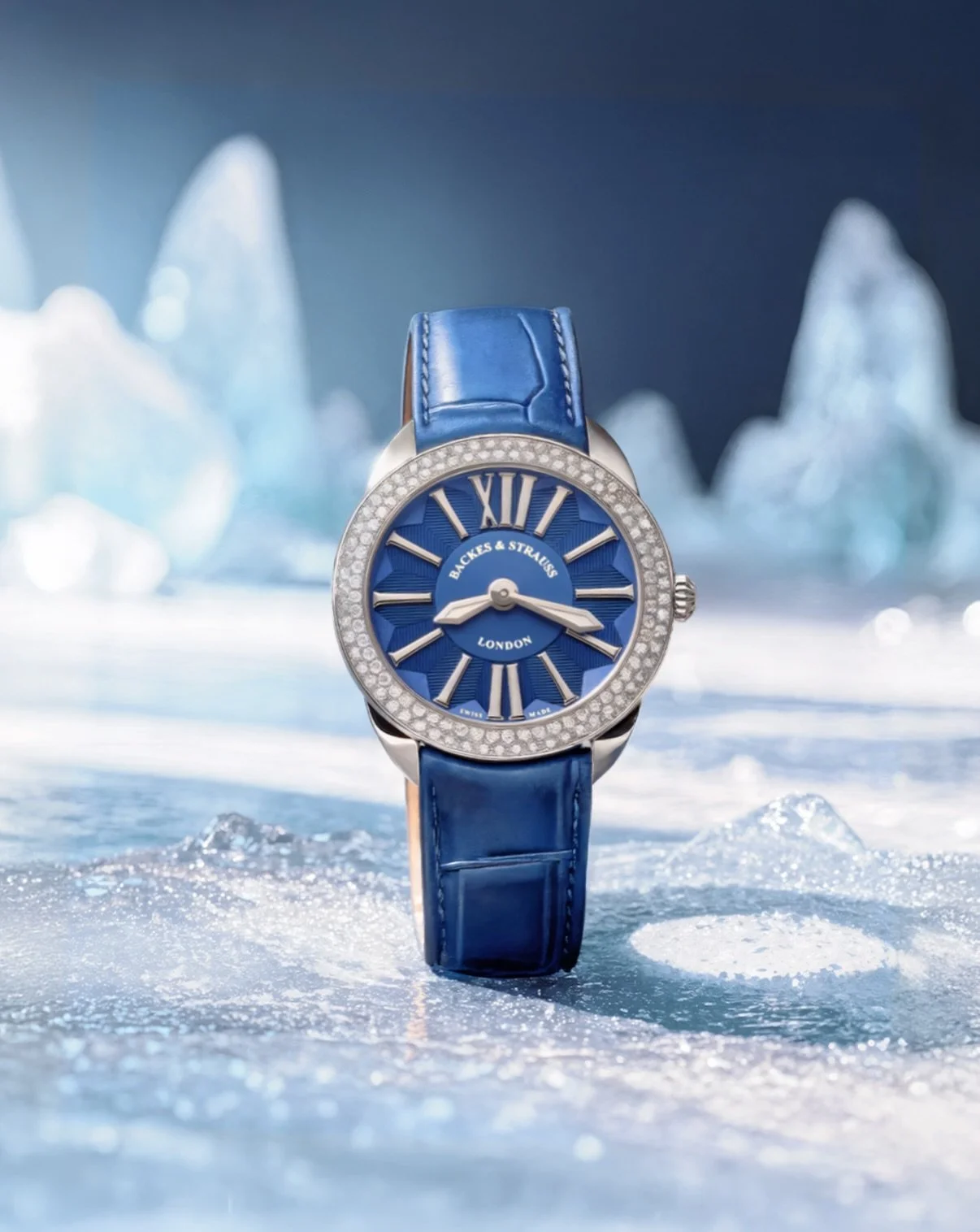 The Piccadilly Mayfair with 2 rows of Ideal Cut Diamonds. Timeless design, your trusted wrist companion this holiday season.