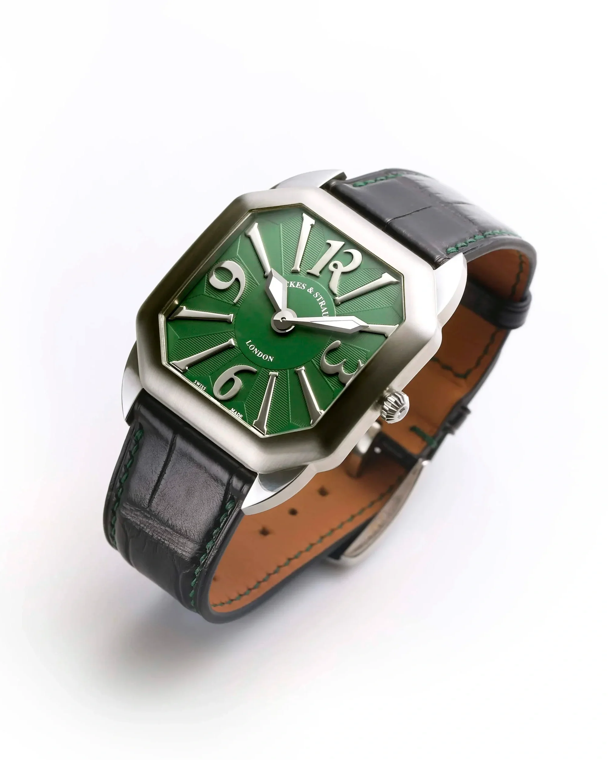 limited edition diamond watch steel green dial