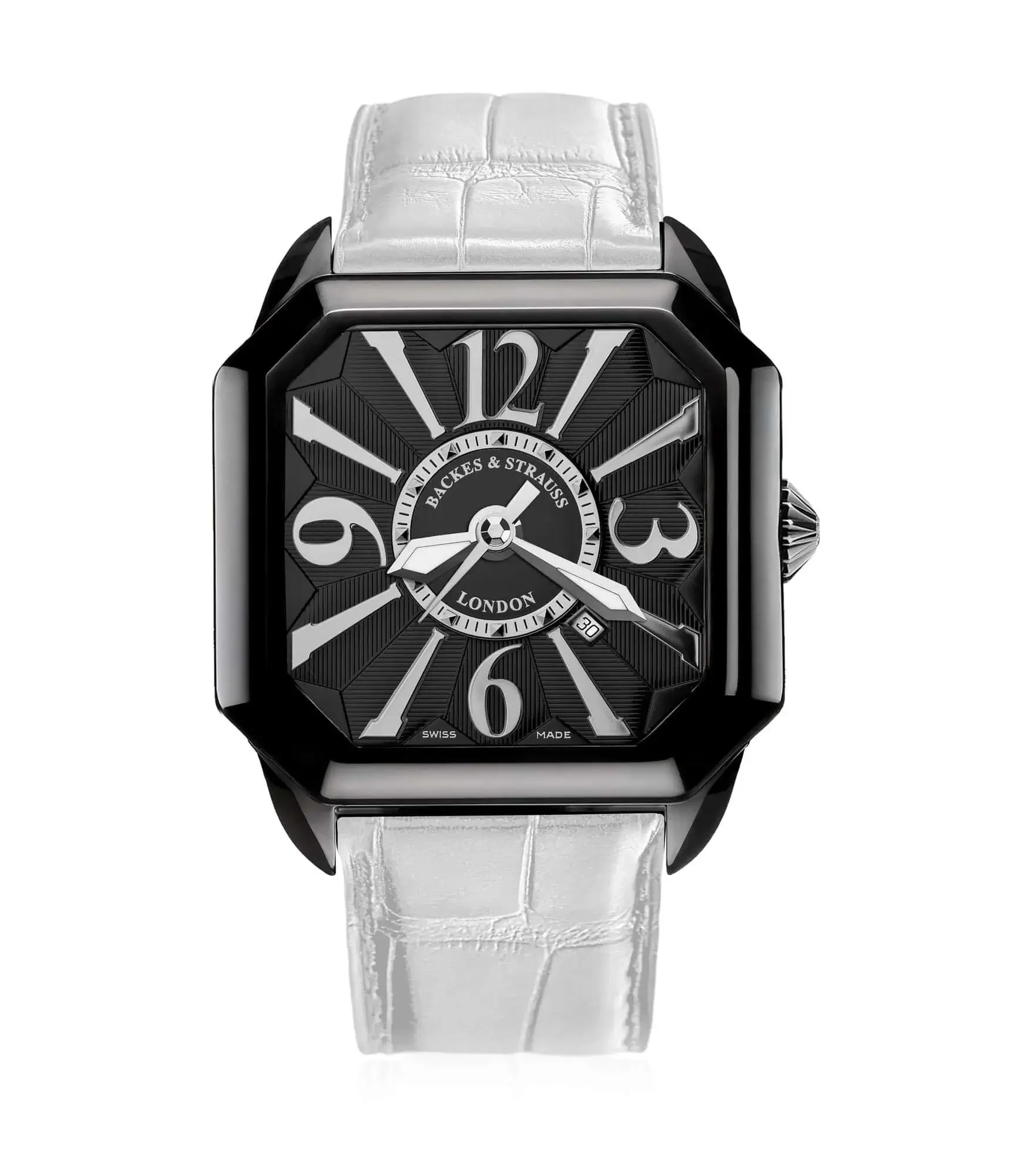 Berkeley square case men’s watch with black PVD finish and elegant dress watch styling.webp