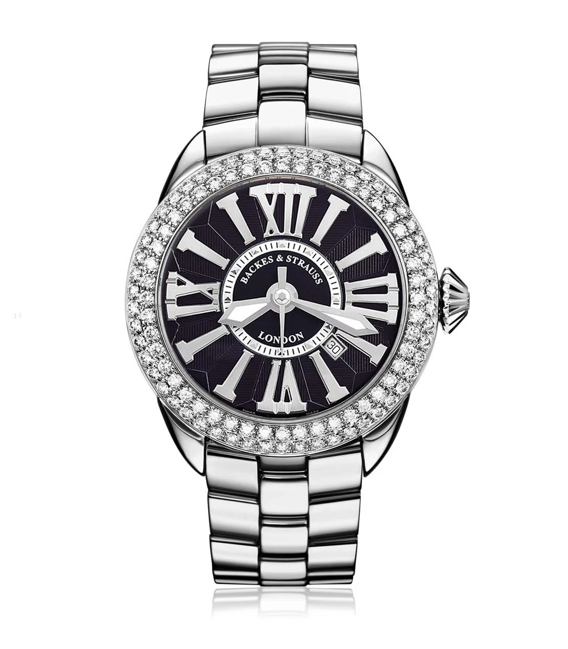 Backes & Strauss Piccadilly 40 SP SS — Black / White Roman