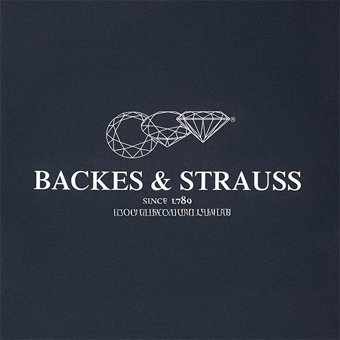 Backes & Strauss diamond manufacturer trademark representing historic expertise in luxury diamond watches and fine jewellery.