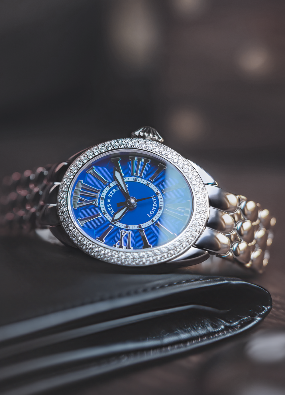 Regent 2833 SP SS Diamond Watch – Two-Row Ideal-Cut Diamonds  display picture 1