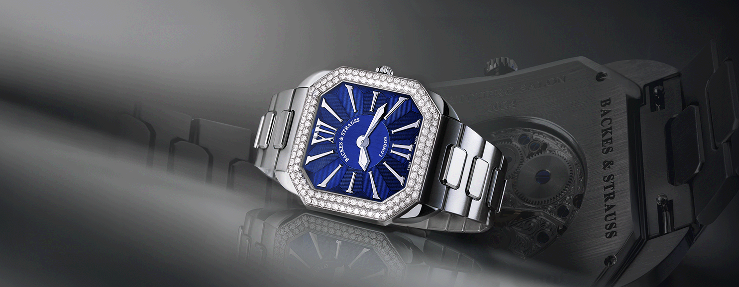 The Slim case watch with the 40mm blue dial, and stainless steel bracelet