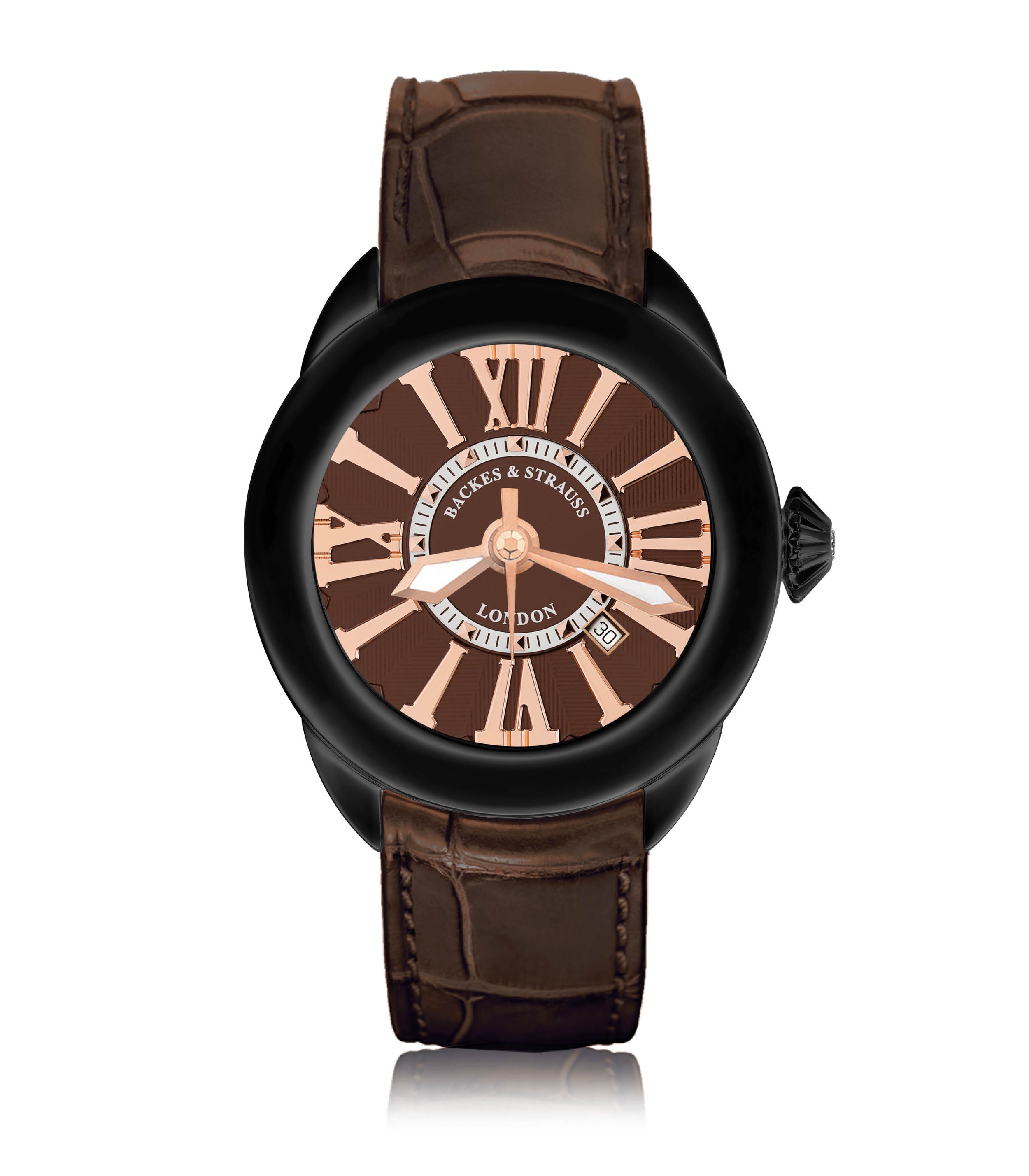 Backes & Strauss Piccadilly 40 BK — Brown / Rose Roman