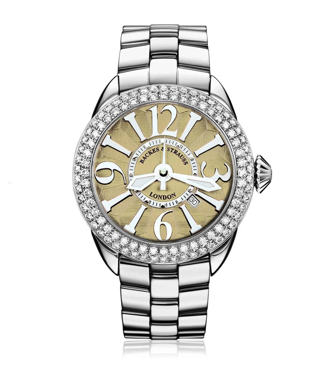 Backes & Strauss Piccadilly 40 SP SS — Champagne / White Arabic