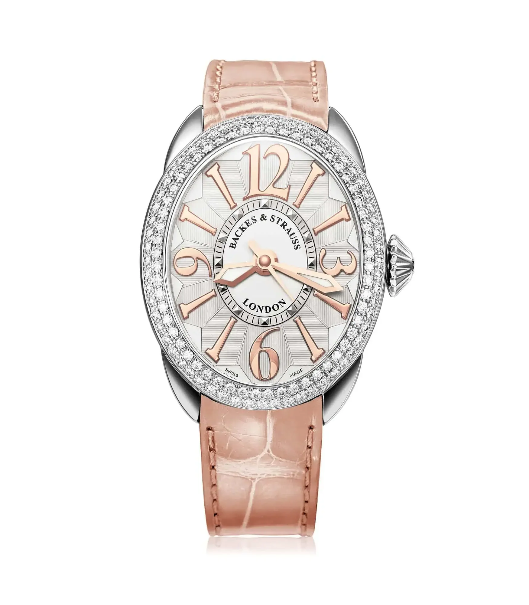 Everyday luxury Regent 3643 ladies watch with diamond-set case, and hand-polished numerals.webp
