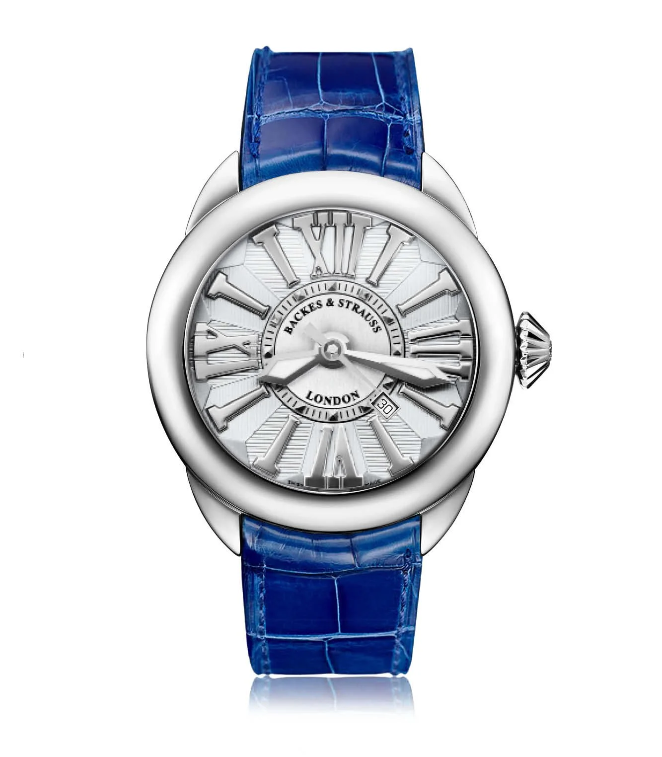 Backes & Strauss Piccadilly Steel 45 — White / White Roman