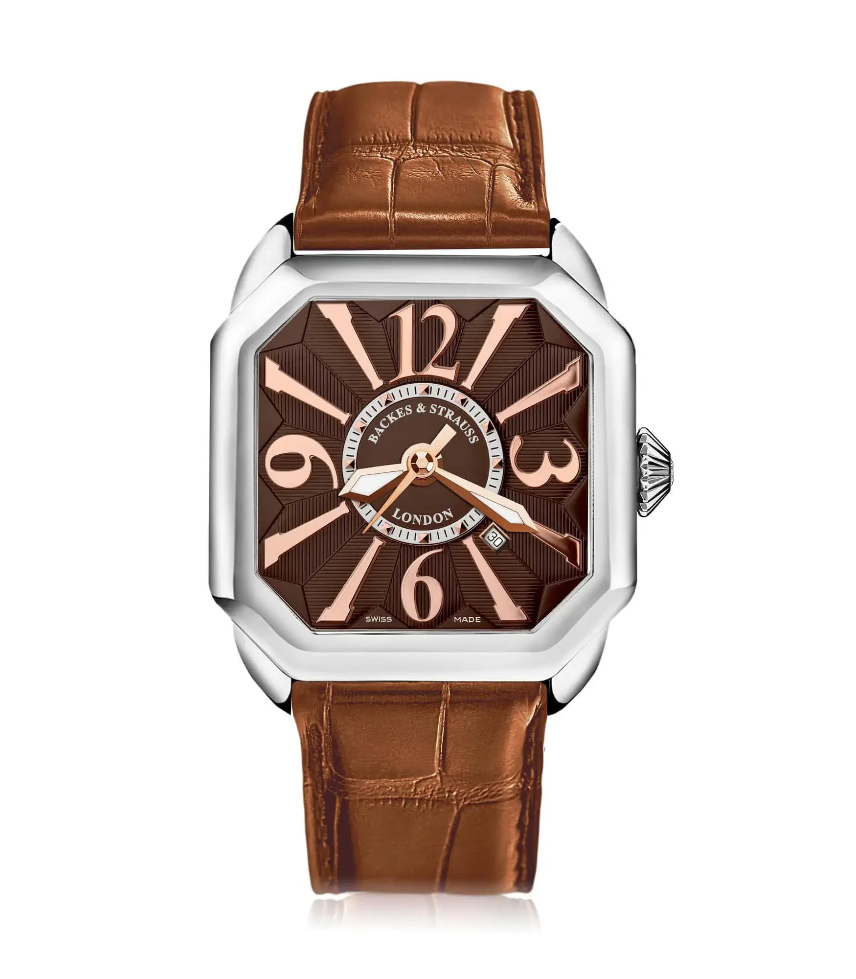 Backes & Strauss Berkeley Steel 40 — Brown / Rose Arabic