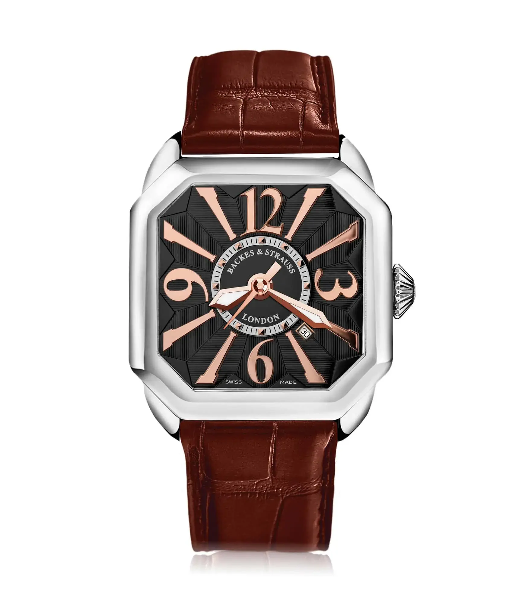 Backes & Strauss Berkeley Steel 40 — Black / Rose Arabic