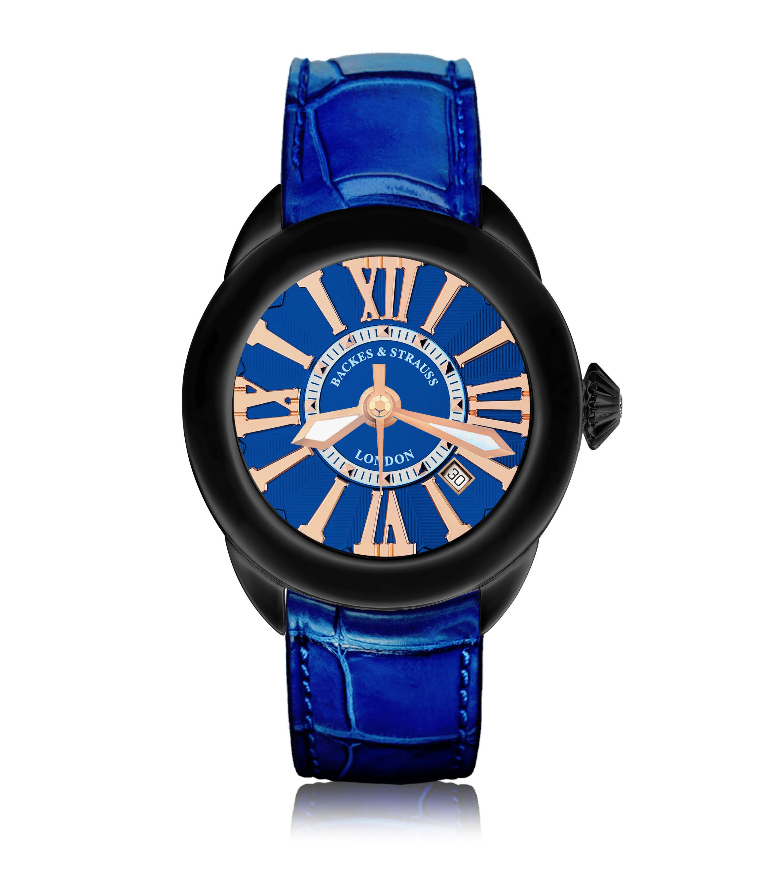 Backes & Strauss Piccadilly 40 BK — Blue / Rose Roman