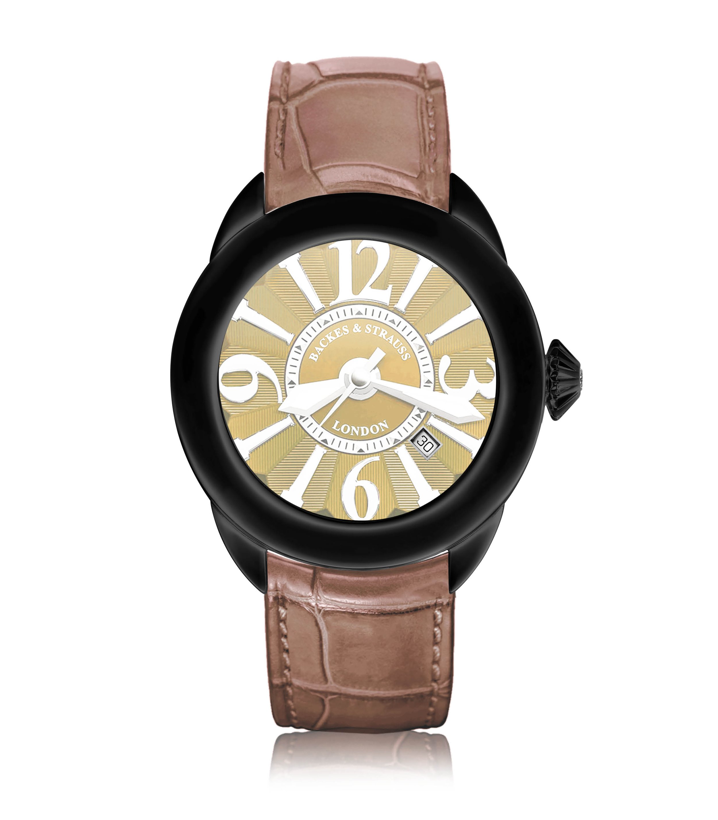 Backes & Strauss Piccadilly 40 BK — Champagne / White Arabic