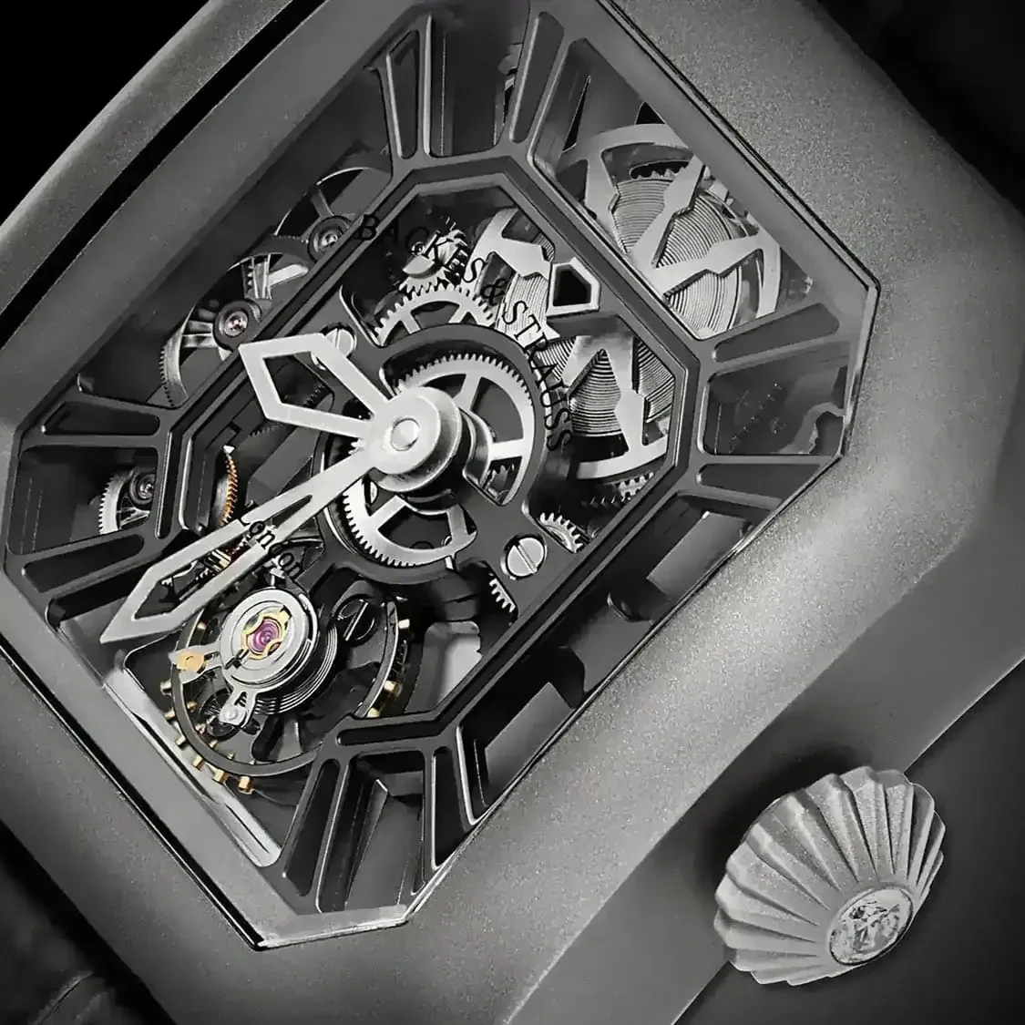Helios+bespoke+tourbillon+watch+in+Titan+case+with+skeleton+dial+and+diamond-set+crown%2C+side+view.webp