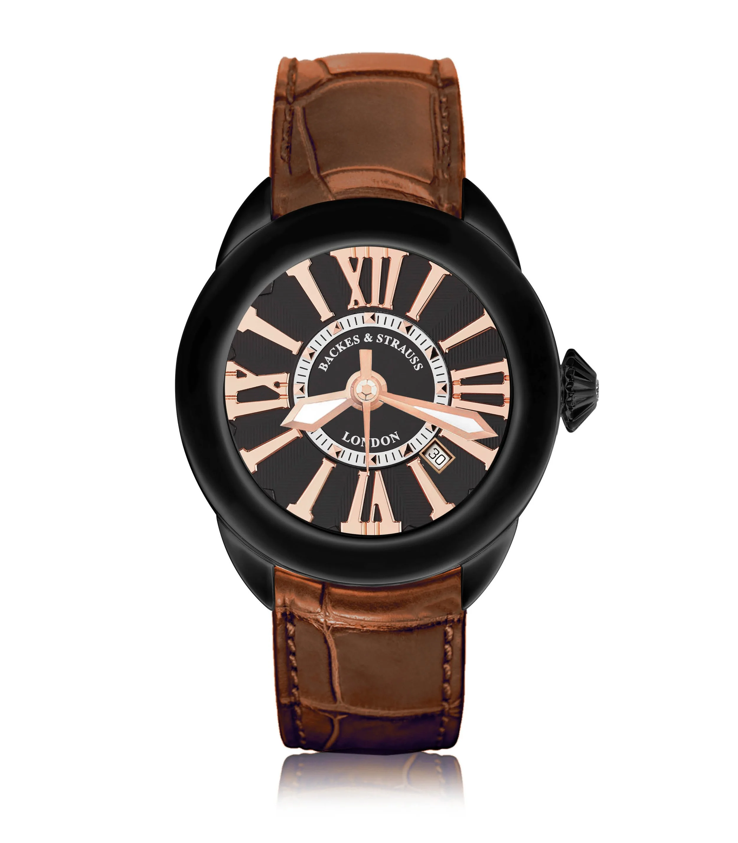 Backes & Strauss Piccadilly 40 BK — Black / Rose Roman