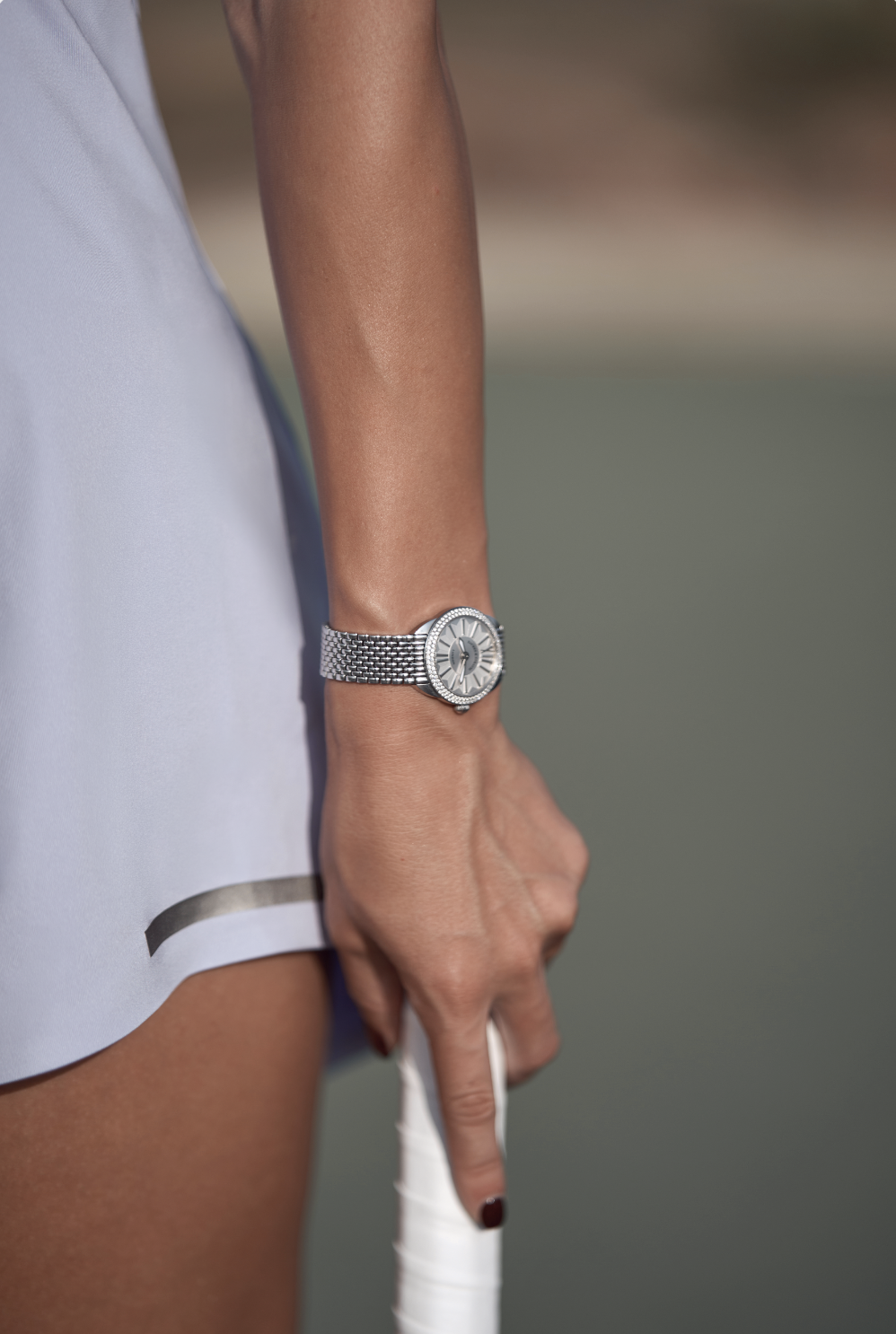 Elina Avanesyan wearing a high-end luxury watch by Backes & Strauss