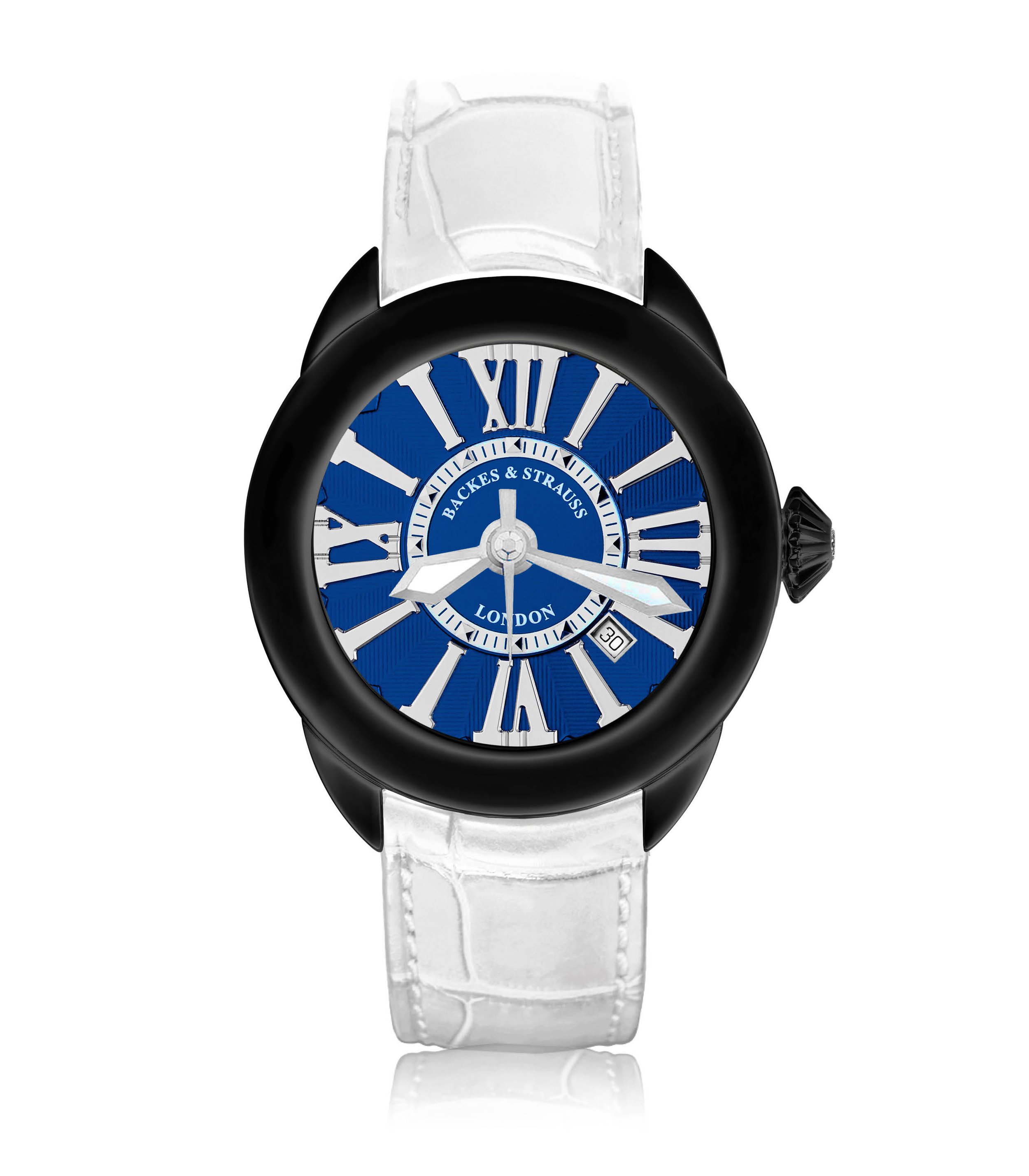 Backes & Strauss Piccadilly 40 BK — Blue / White Roman
