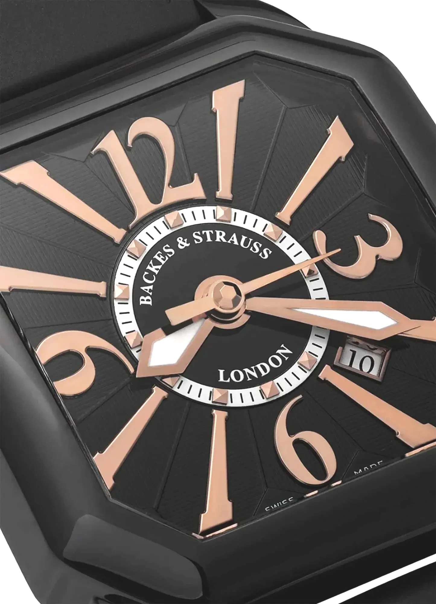 Berkeley+Swiss+made+watch+in+black+PVD+with+black+dial+rose+Arabic+numerals+close+upwebp.webp