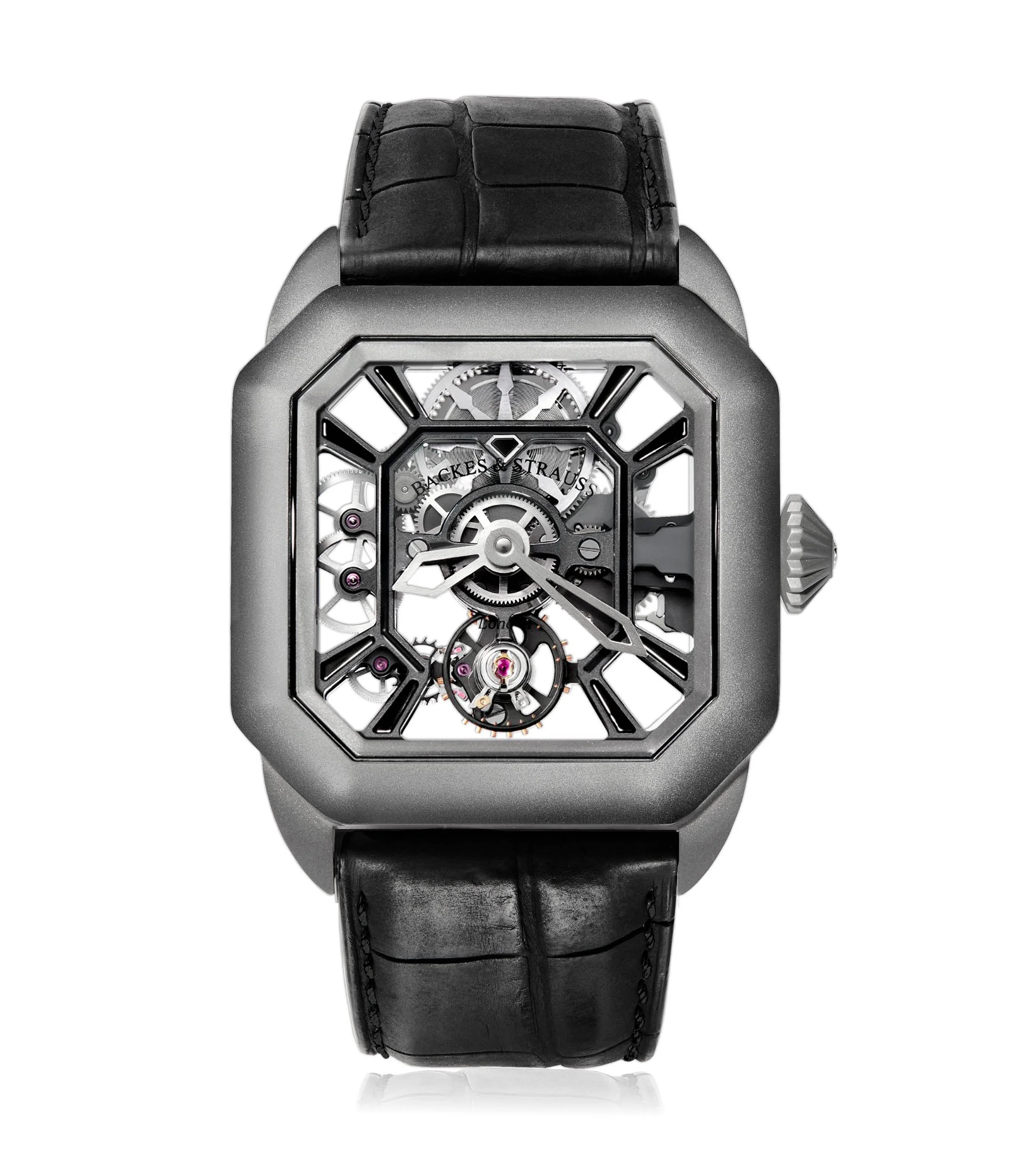 Backes & Strauss Helios — Black Leather Strap