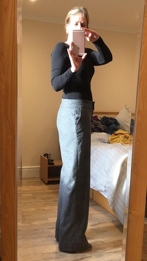 Finished trousers side