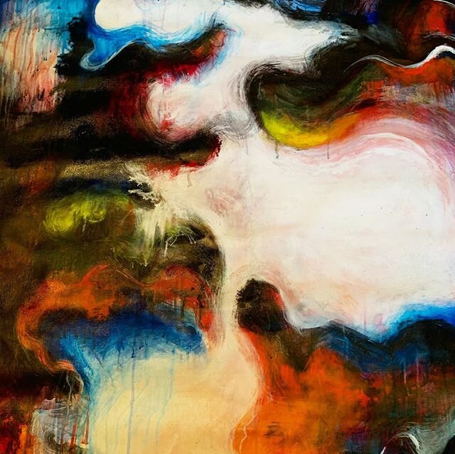 An old painting that is unfinished.