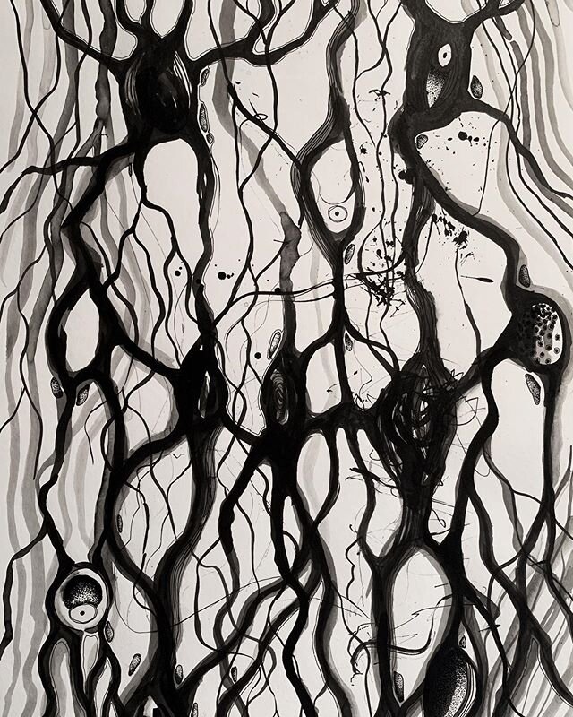 I have always been obsessed with nature, and the patterns that it creates. 
Work from 2019. A3. Ink on paper. &bull;
#art #drawings #drawing #ink #inkdrawing #nature #pattern #patterns