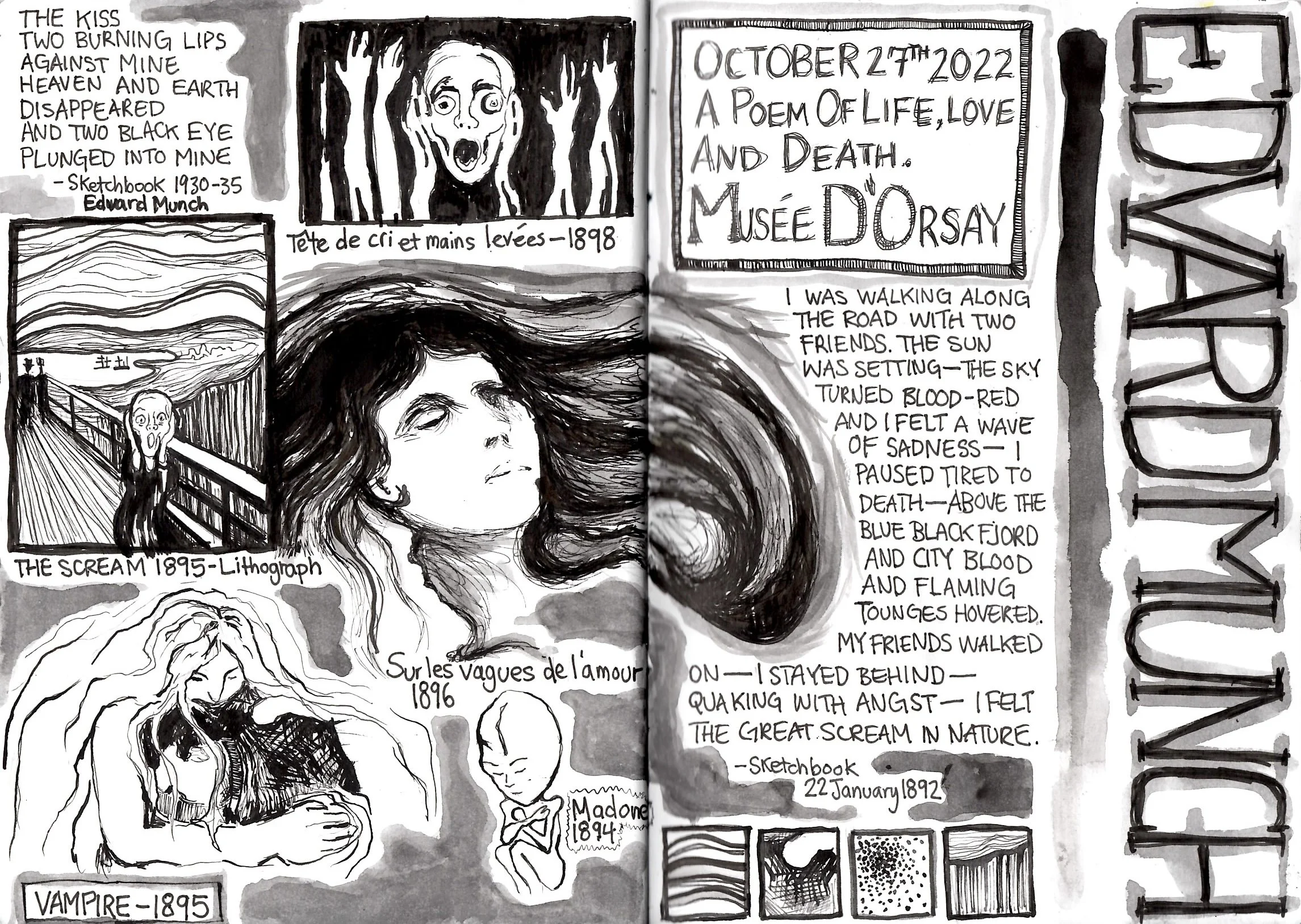 Edvard Munch exhibit at Musée d'Orsay.