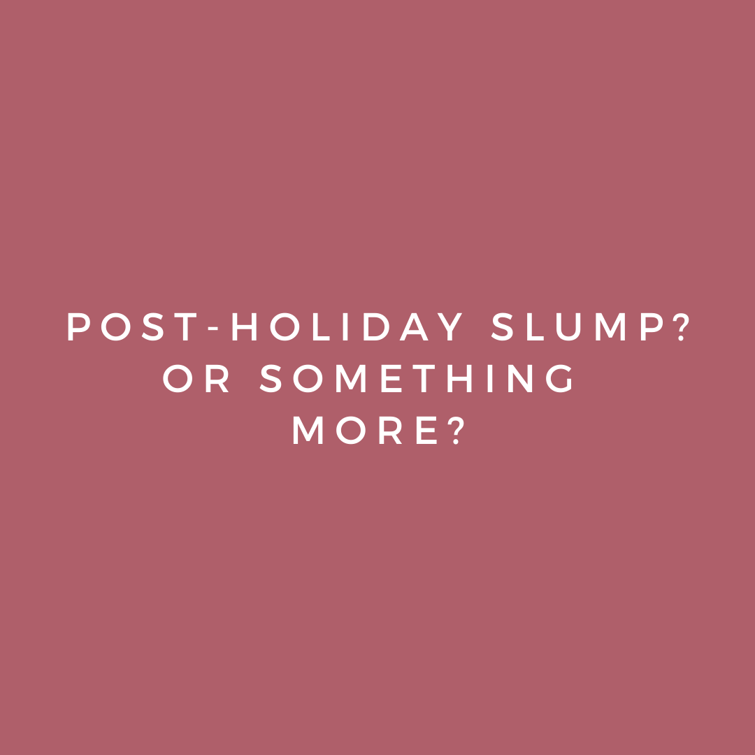 Post-holiday slump? Or something more?