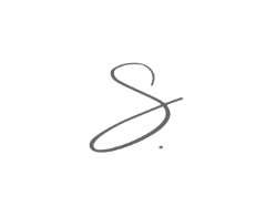 A cursive signature on a white background.