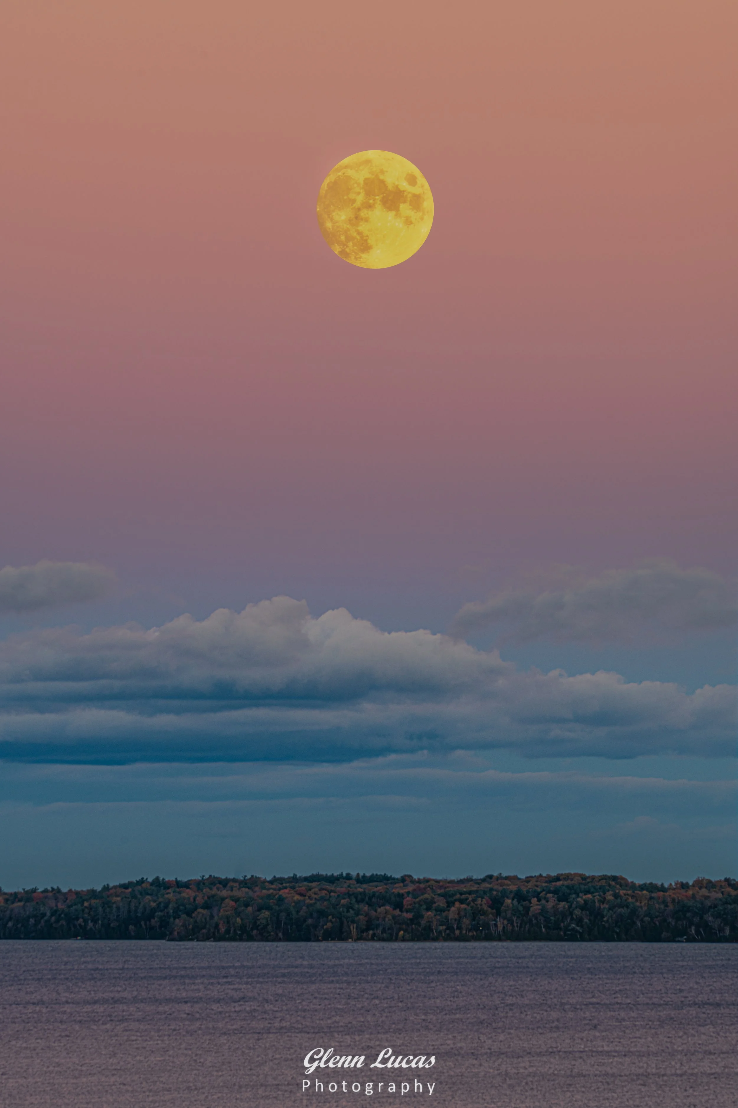 Moonrise Over Kempenfelt Bay - Barrie