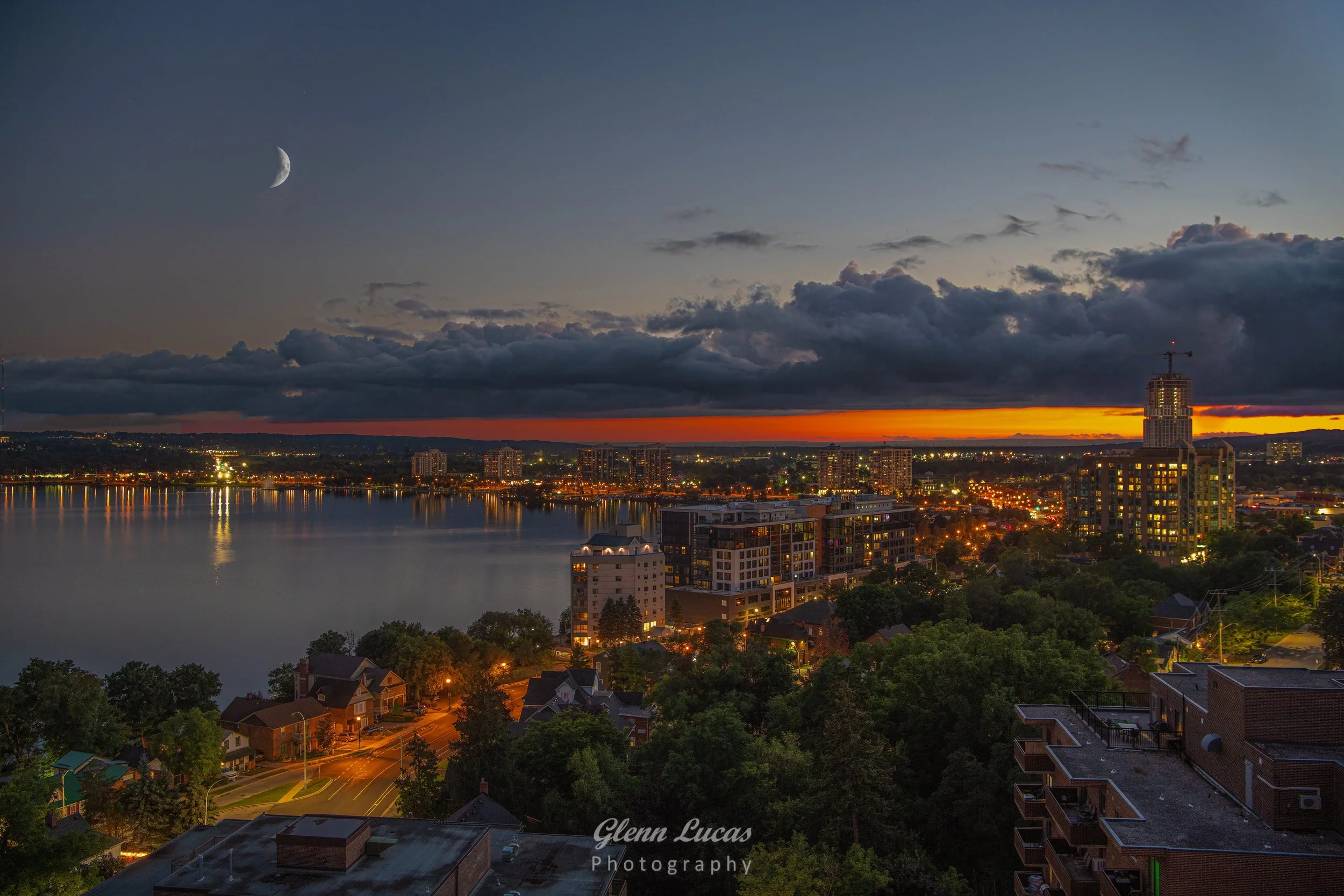 Moonset Over Barrie