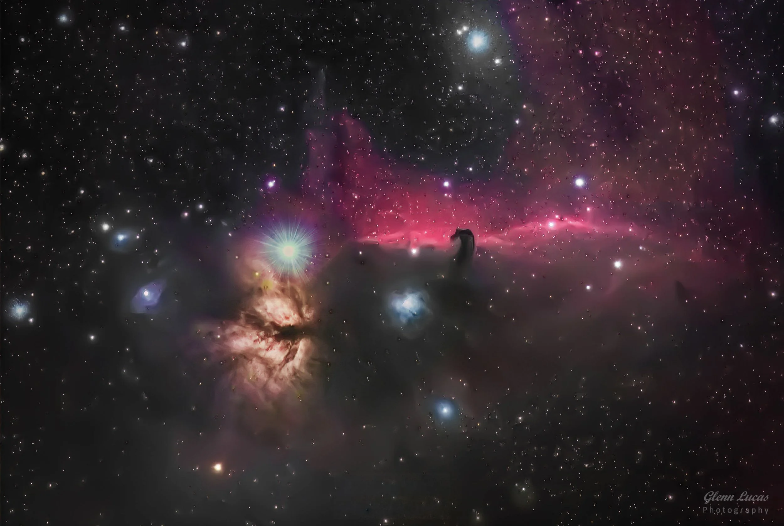 Horsehead and Flame Nebulae