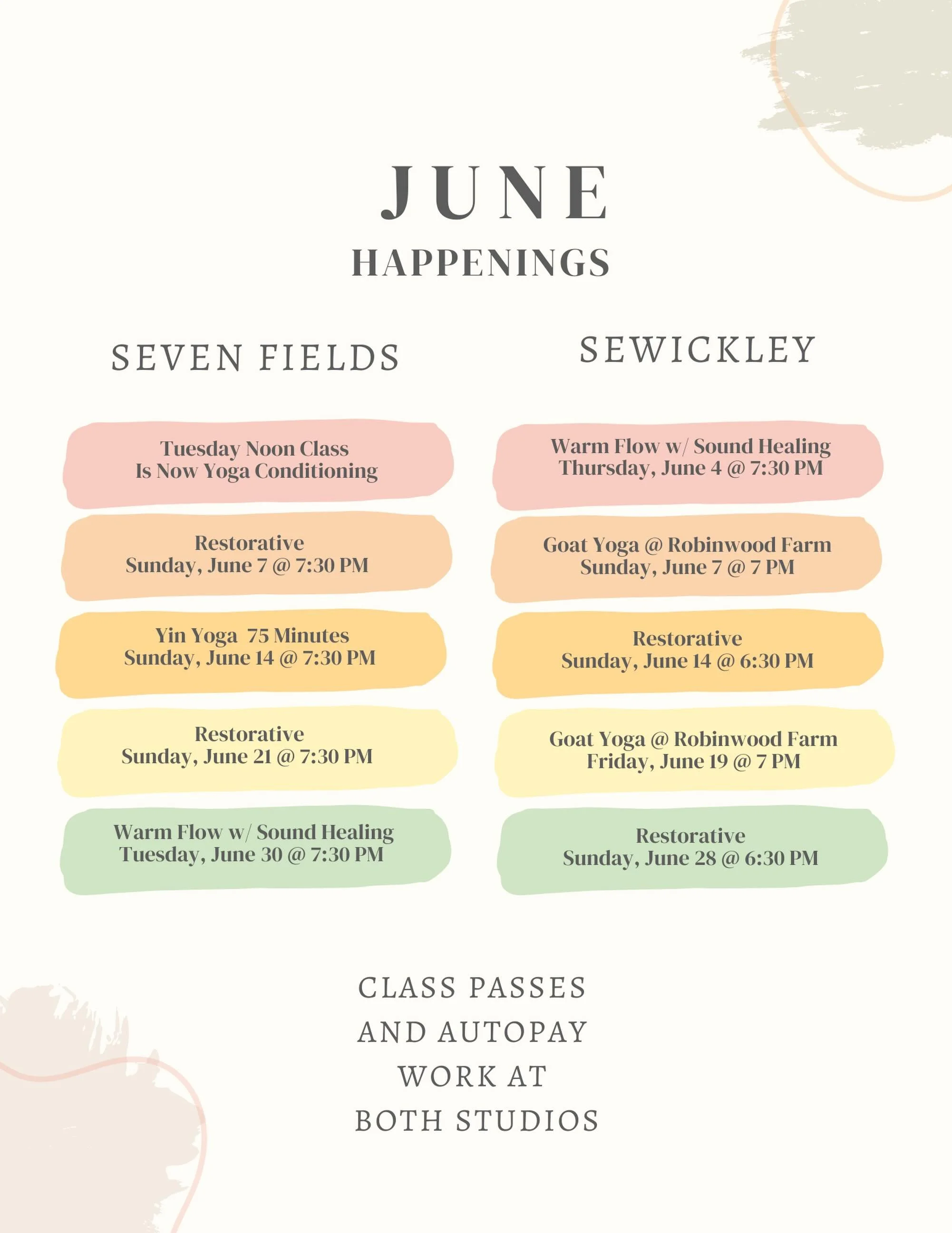 In case you missed it in our monthly newsletter, here is all of our June pop up classes! These are in addition to our daily class schedule! #addsalt #getsalty #saltpoweryoga