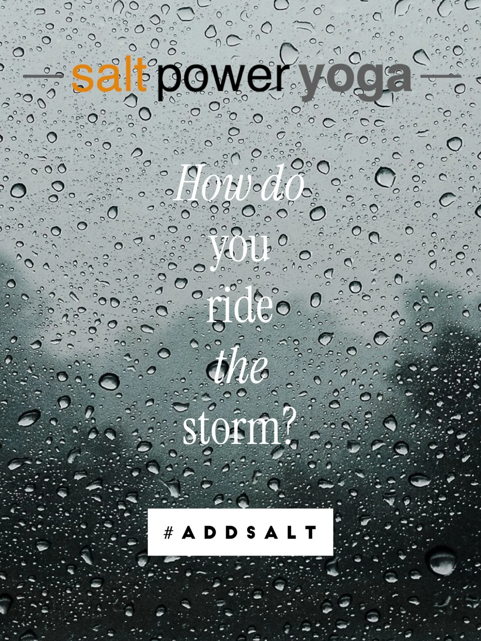 For some of us, it&rsquo;s yoga. With many grey, wet skies in PGH this week- come get on your mat. We got you. 🌊🧡🧂⚡️

#addsalt #getsalty #thecureforanythingissaltwater #doyoga #saltpoweryoga