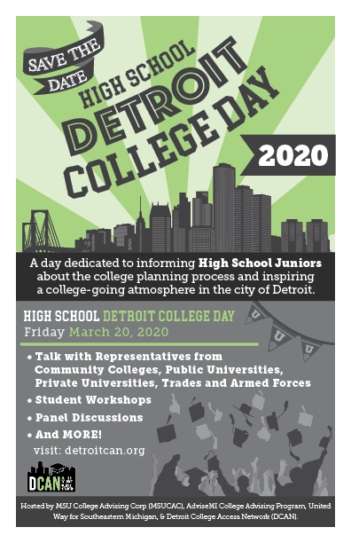 2020 Detroit College Day Flyer
